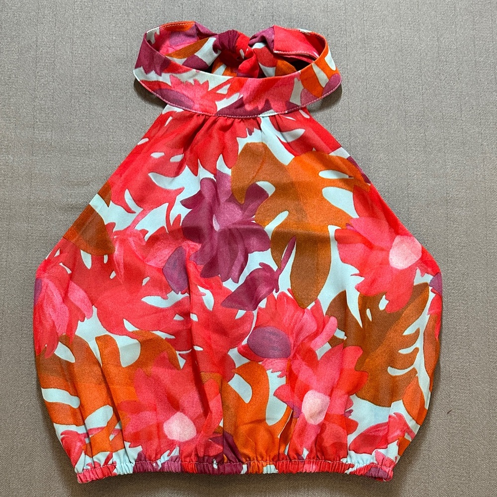 Petal & Pup floral Halter Top XS